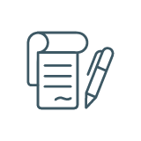 Pad of paper with a pen icon, Health Review, MoonStone Study, Multiple Sclerosis, MS